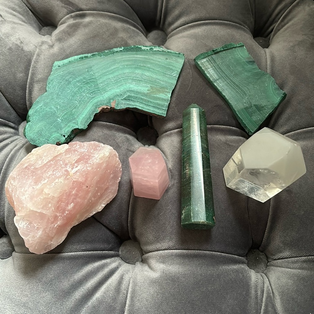 Collections of healing crystals